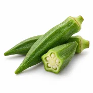 新鲜秋葵与切面