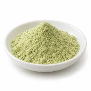 一碟浅绿色豌豆纤维粉
