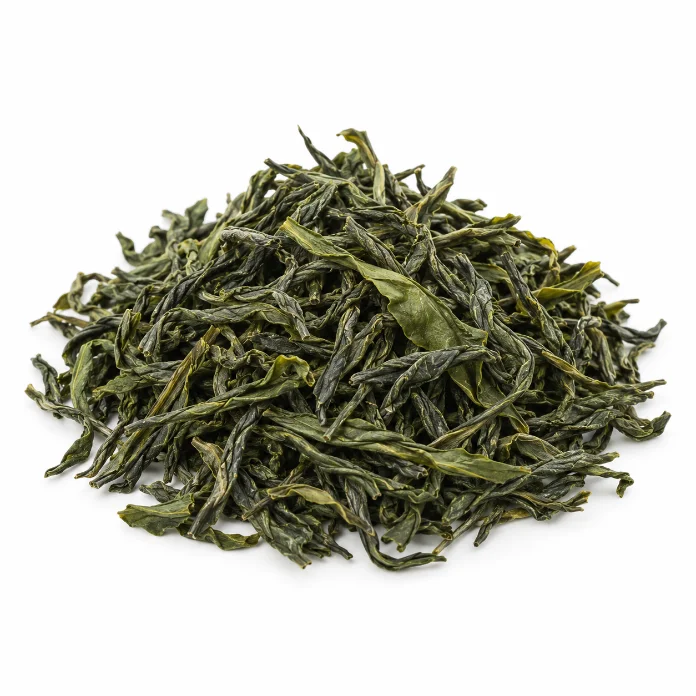 一堆绿茶茶叶