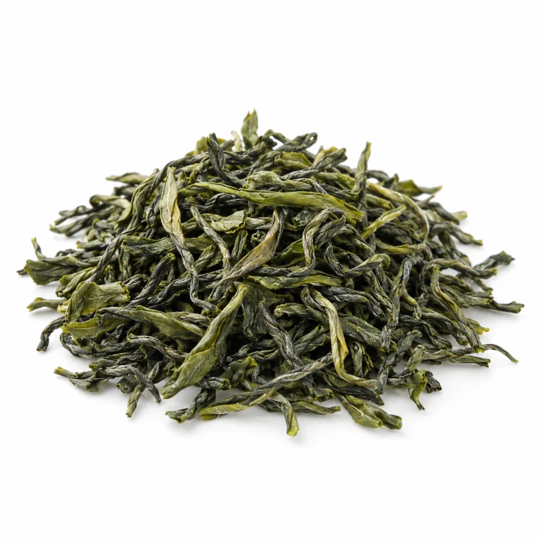 一堆绿茶茶叶